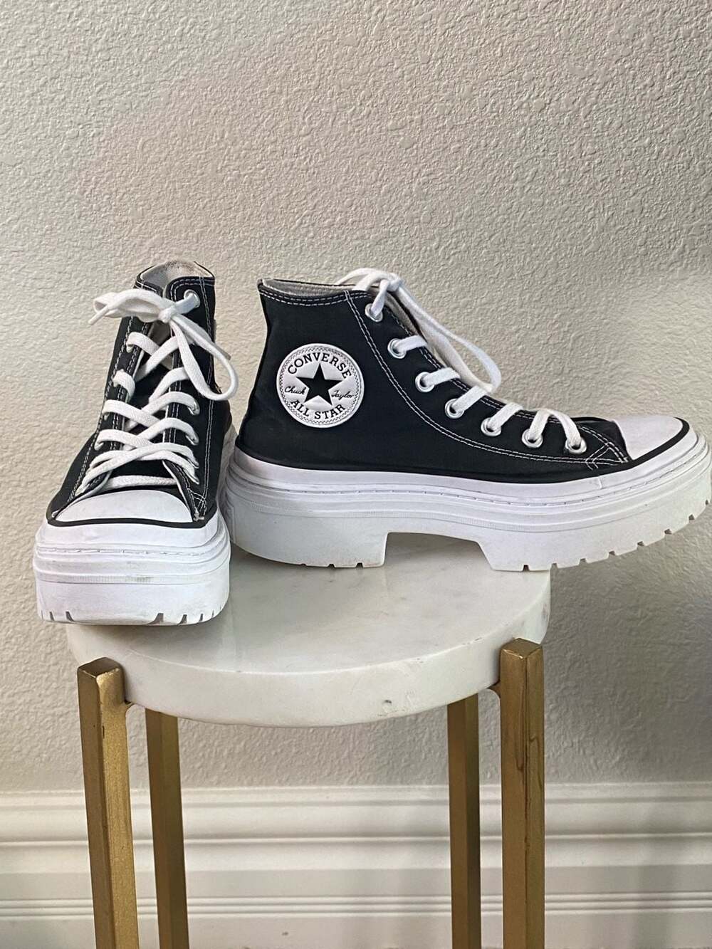 Converse Chuck Taylor All Star Lugged Heel Platform Black White